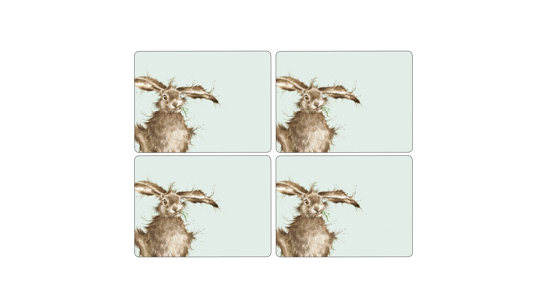 Набор плейсматов Pimpernel Забавная фауна Кролик 40х29 см, 4 шт, пробка