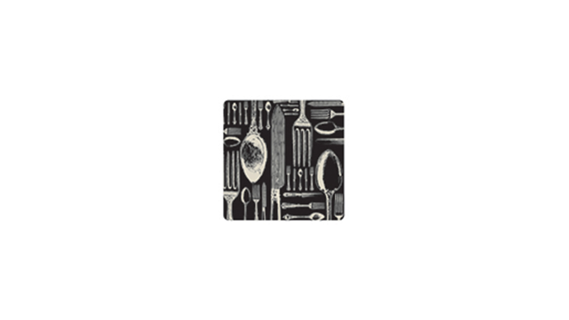 Набор подставок под бокалы Harman Vintage Cutlery 10х10 см, черный, 6 шт