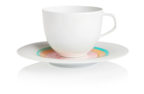 Чашка кофейная с блюдцем Furstenberg Флюен Игра цвета 250 мл
