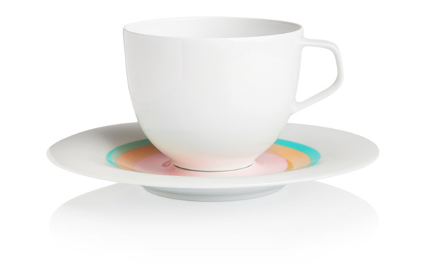 Чашка кофейная с блюдцем Furstenberg Флюен Игра цвета 250 мл