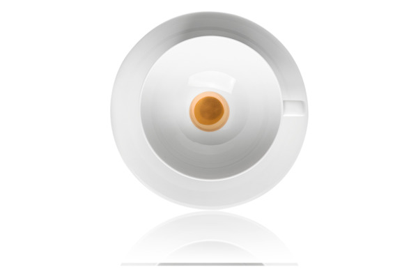 Чашка чайно-кофейная с блюдцем Furstenberg Флюен. Игра цвета 300мл