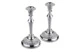 Набор подсвечников для тонкой свечи Queen Anne Роза 2 шт, 21 см, сталь, посеребрение