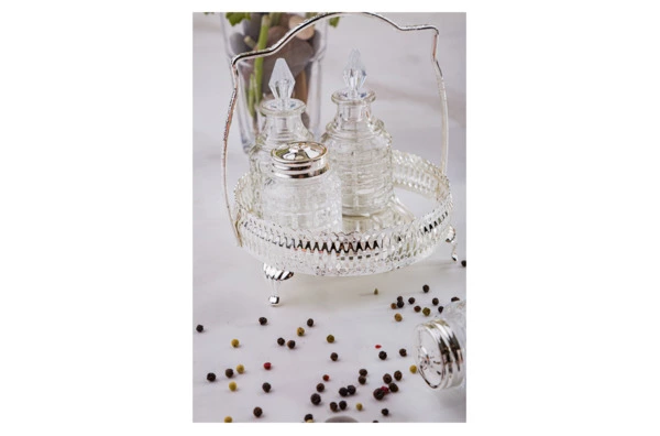 Набор для приправ и масла Queen Anne, 5 предметов, сталь, посеребрение
