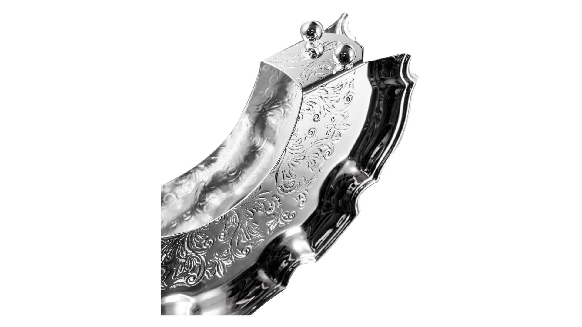 Салфетница Queen Anne Чиппендейл 17 см, сталь, посеребрение