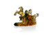 Фигурка Cristal de Paris Три лошади 28х20см, янтарно-зеленая