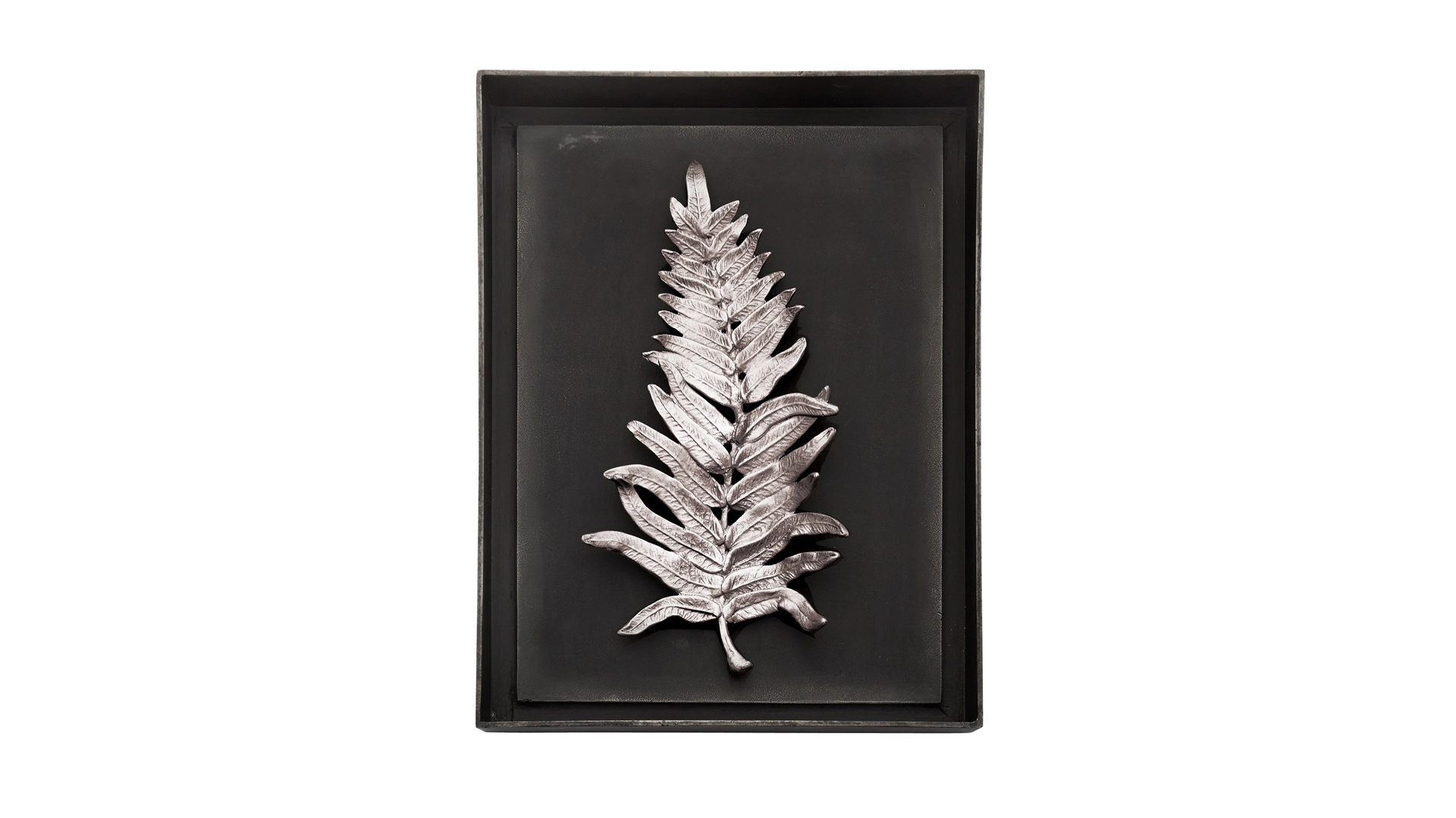 Панно Michael Aram Папоротник 26х35 см, серебристое