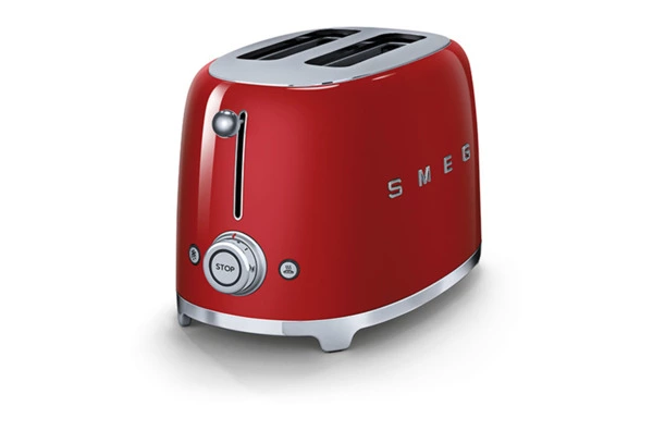 Тостер на 2 ломтика SMEG TSF01RDEU, 950 Вт, красный
