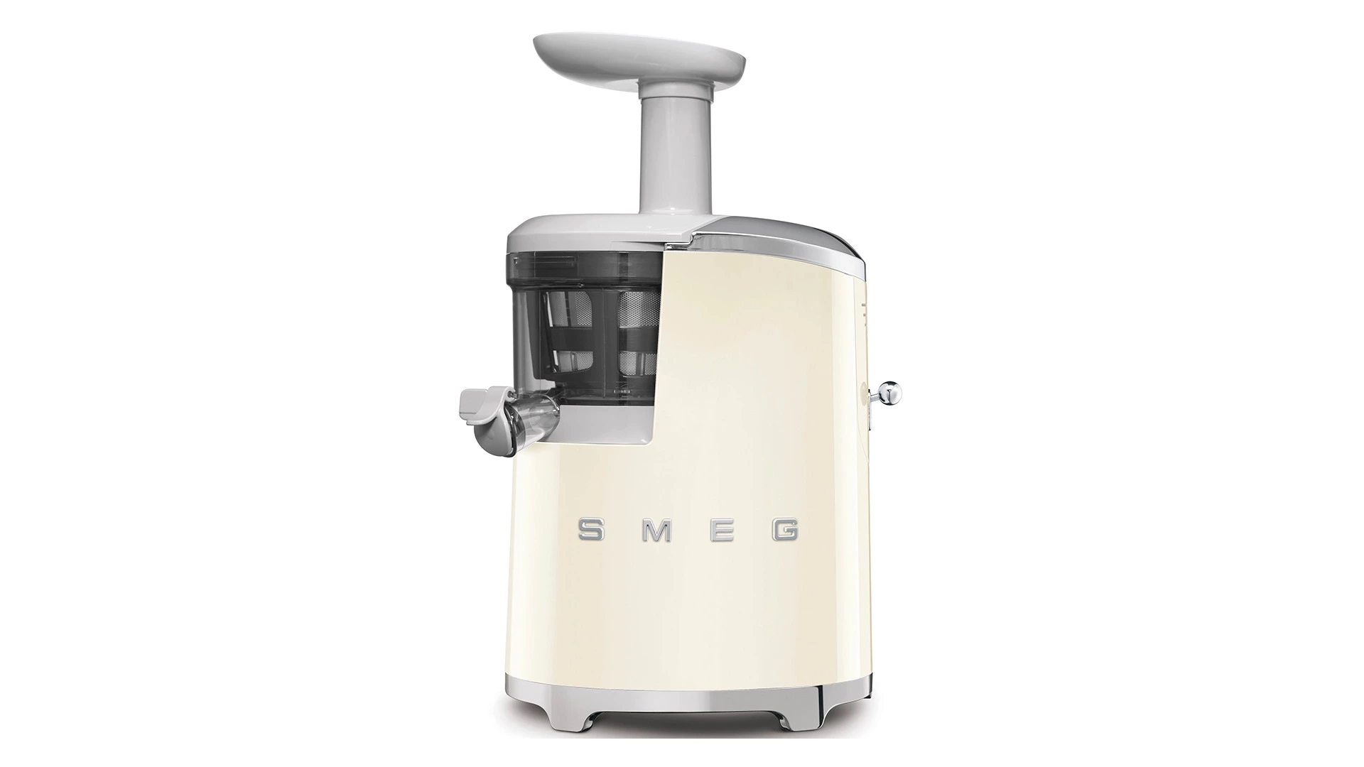 Соковыжималка шнековая SMEG SJF01CREU, 43 об/мин, корпус пластик, кремовый