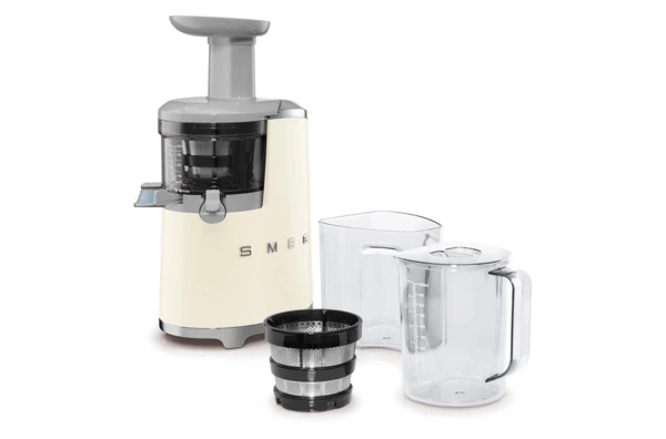 Соковыжималка шнековая SMEG SJF01CREU, 43 об/мин, корпус пластик, кремовый
