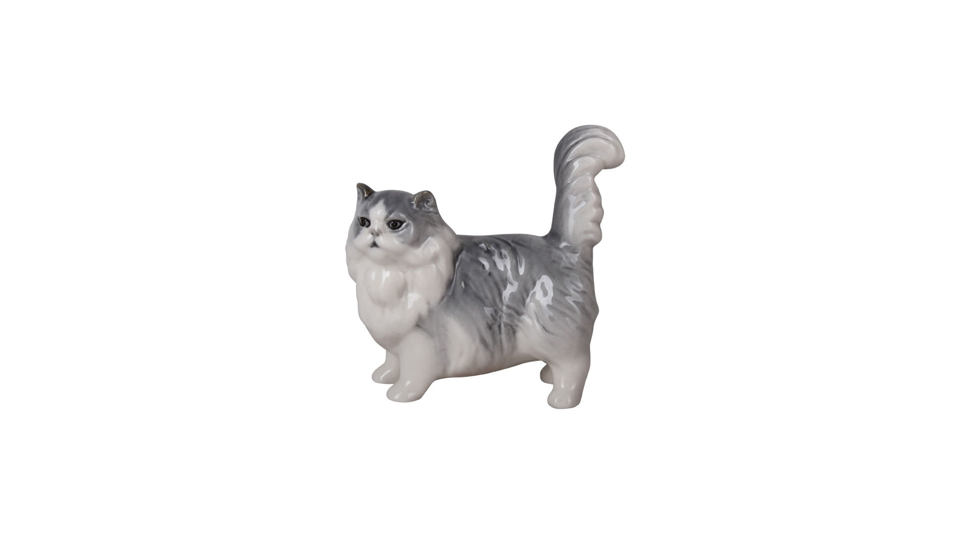 Скульптура ИФЗ Персидский кот Патрисия, фарфор твердый