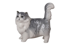 Скульптура ИФЗ Персидский кот Патрисия, фарфор твердый