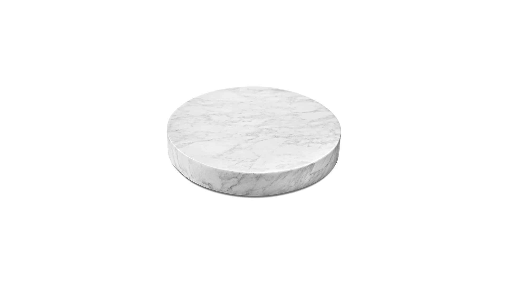 Пьедестал с ночным освещением Artishock Мраморный свет Bianco Carrara 19 см