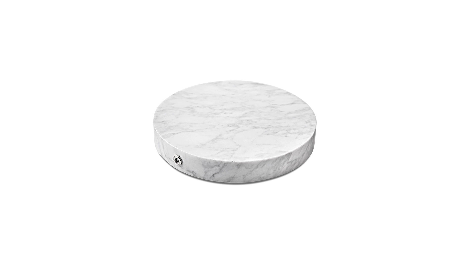 Пьедестал с ночным освещением Artishock Мраморный свет Bianco Carrara 19 см