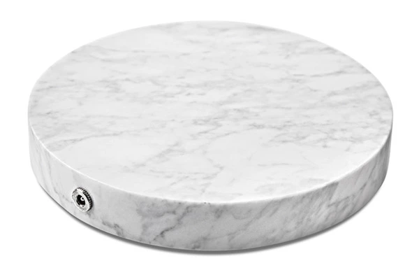 Пьедестал с ночным освещением Artishock Мраморный свет Bianco Carrara 19 см