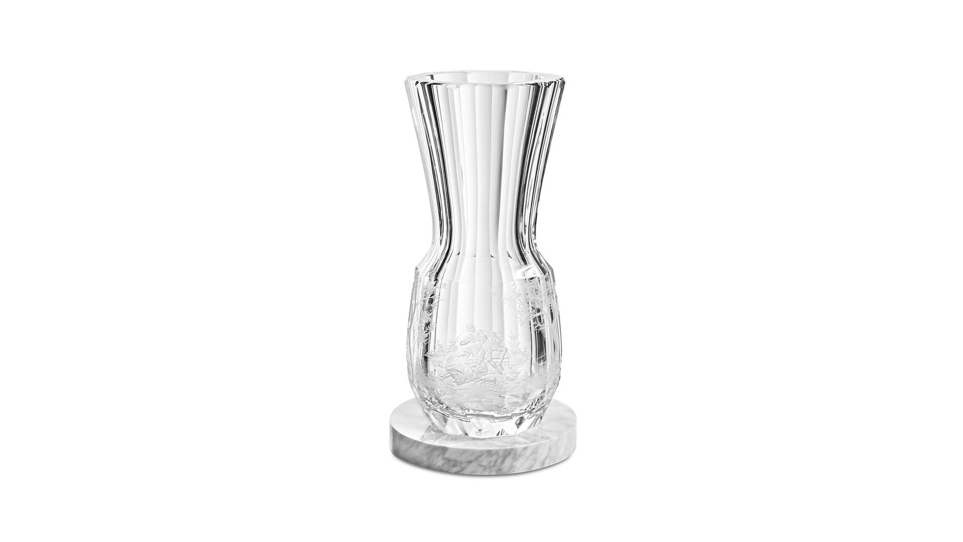Пьедестал с ночным освещением Artishock Мраморный свет Bianco Carrara 19 см