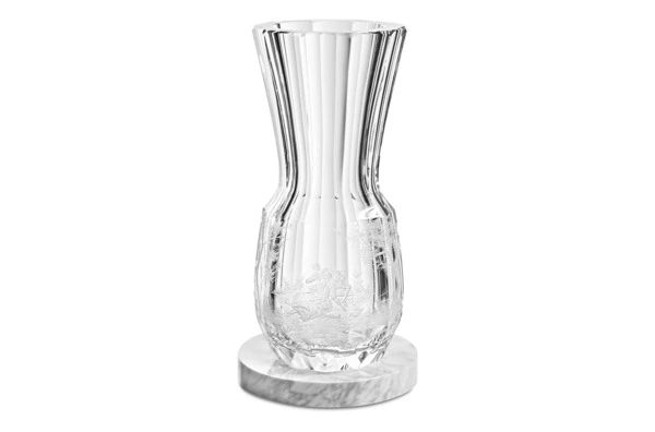 Пьедестал с ночным освещением Artishock Мраморный свет Bianco Carrara 19 см