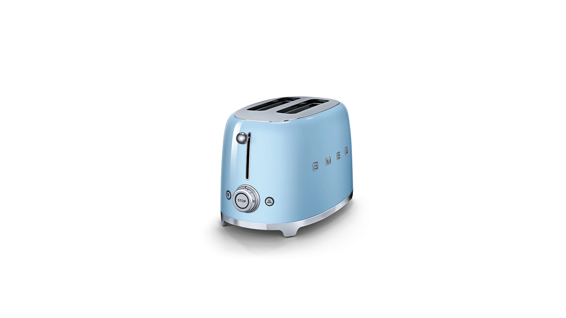 Тостер на 2 ломтика SMEG TSF01PBEU, 950 Вт, голубой