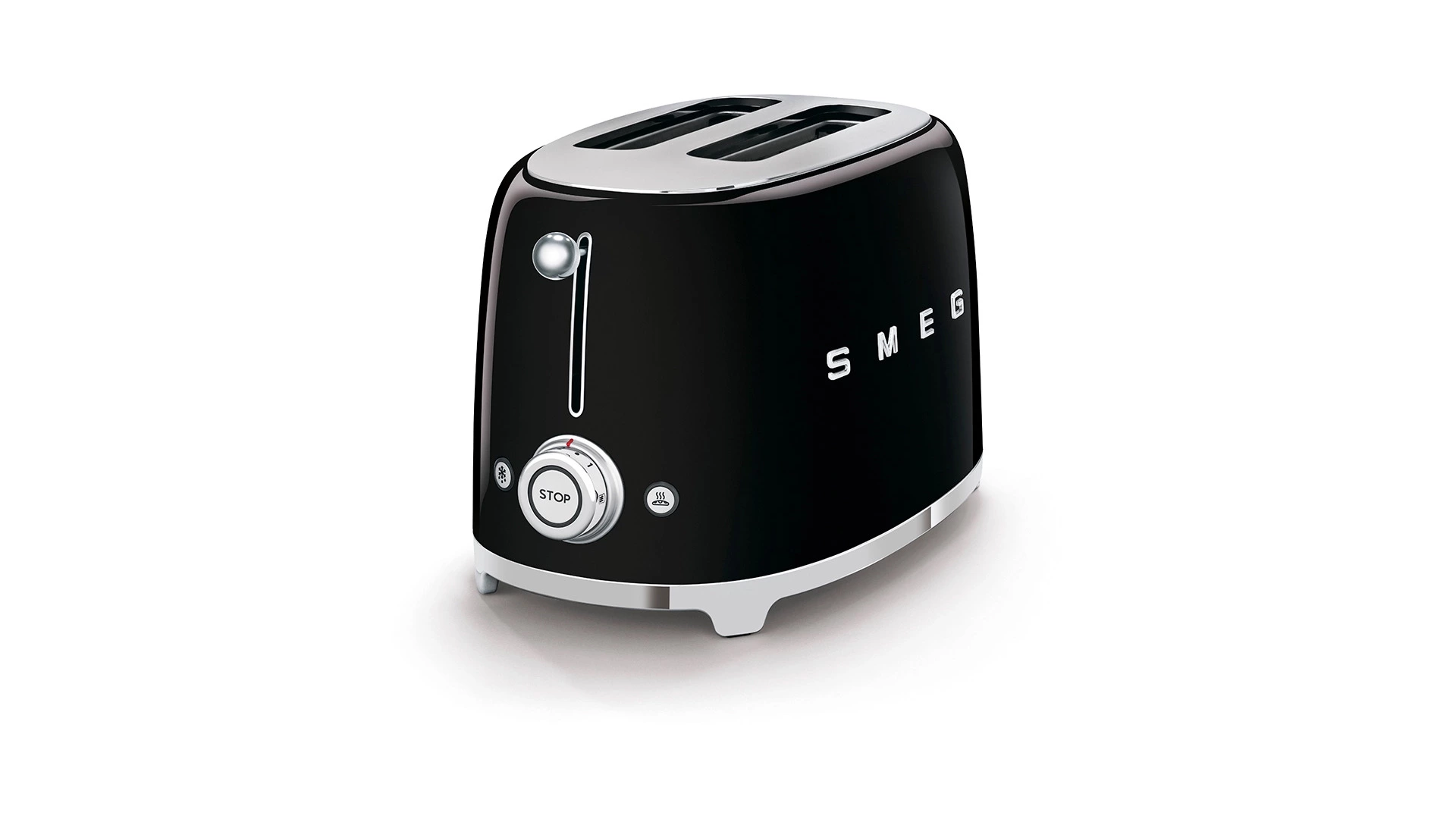 Тостер на 2 ломтика SMEG TSF01BLEU, 950 Вт, черный