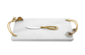 Доска для сыра с ножом Michael Aram Каллы 46x25 см, белая