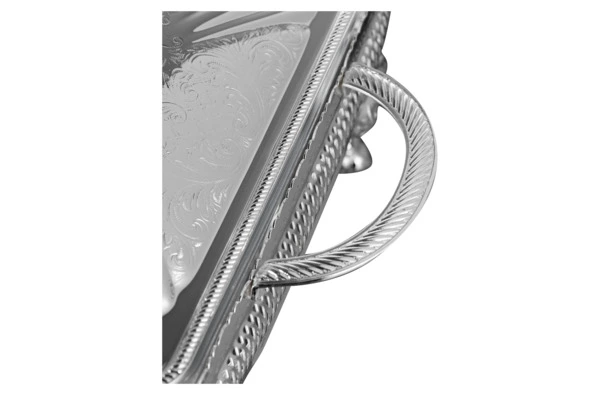 Мармит для двух блюд с крышками Queen Anne 41х28х19 см, сталь, стекло, посеребрение