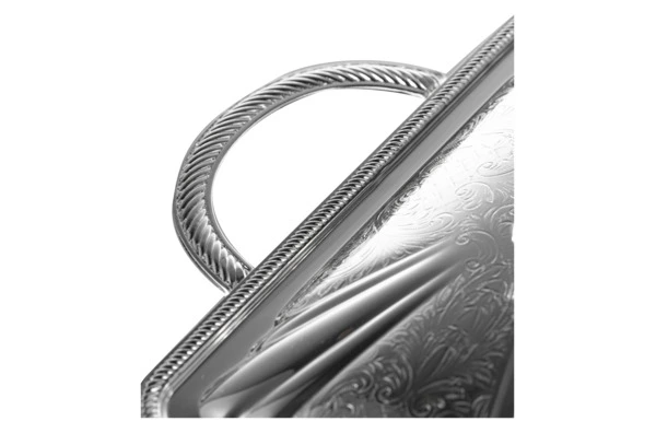 Мармит для двух блюд с крышками Queen Anne 41х28х19 см, сталь, стекло, посеребрение