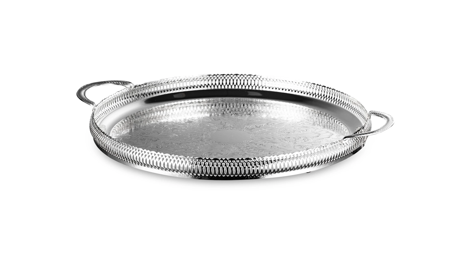 Набор для чая Queen Anne: поднос, сахарница, ложка, 6 стаканов с подстаканниками, сталь, стекло