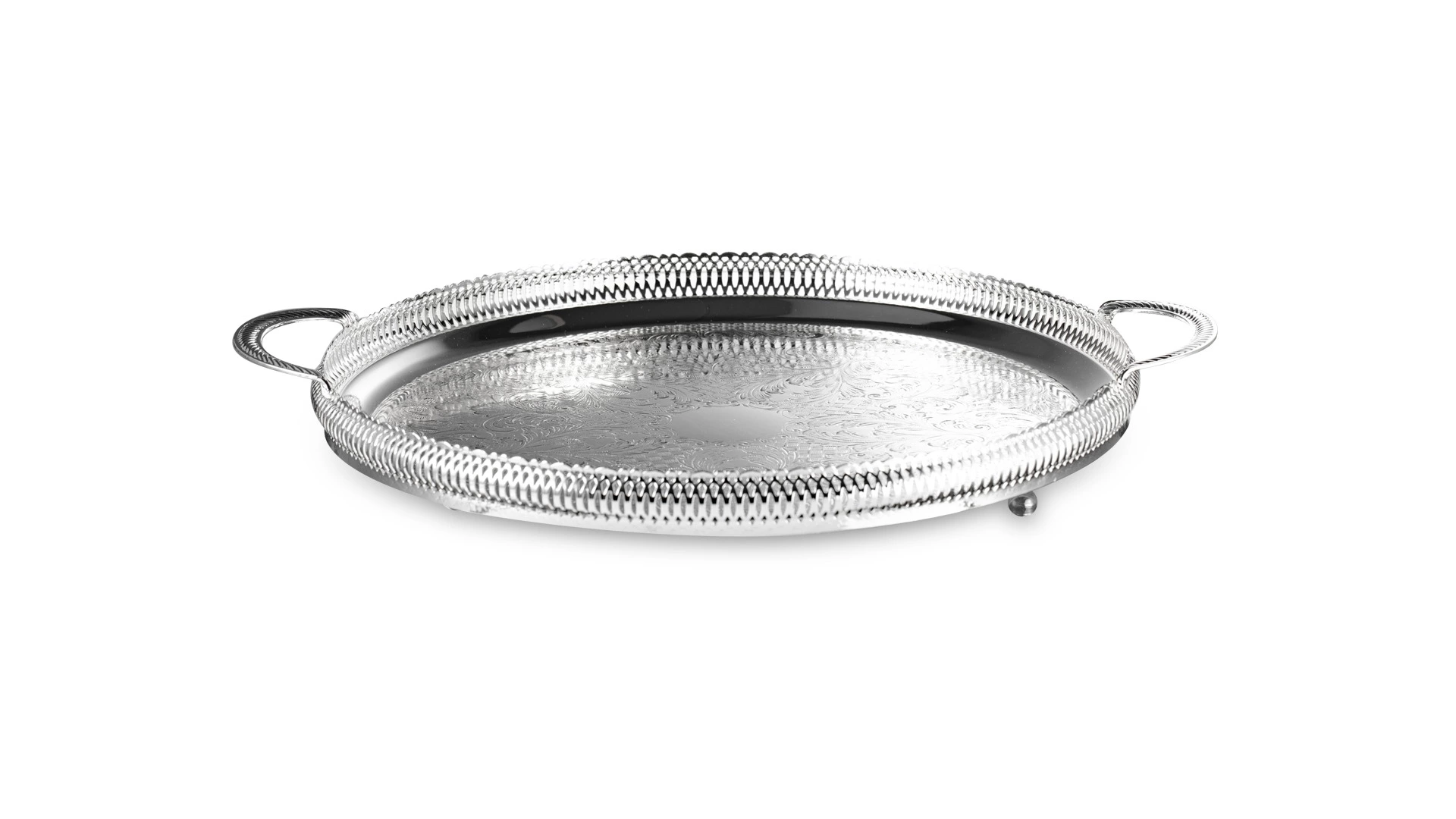 Набор для чая Queen Anne: поднос, сахарница, ложка, 6 стаканов с подстаканниками, сталь, стекло