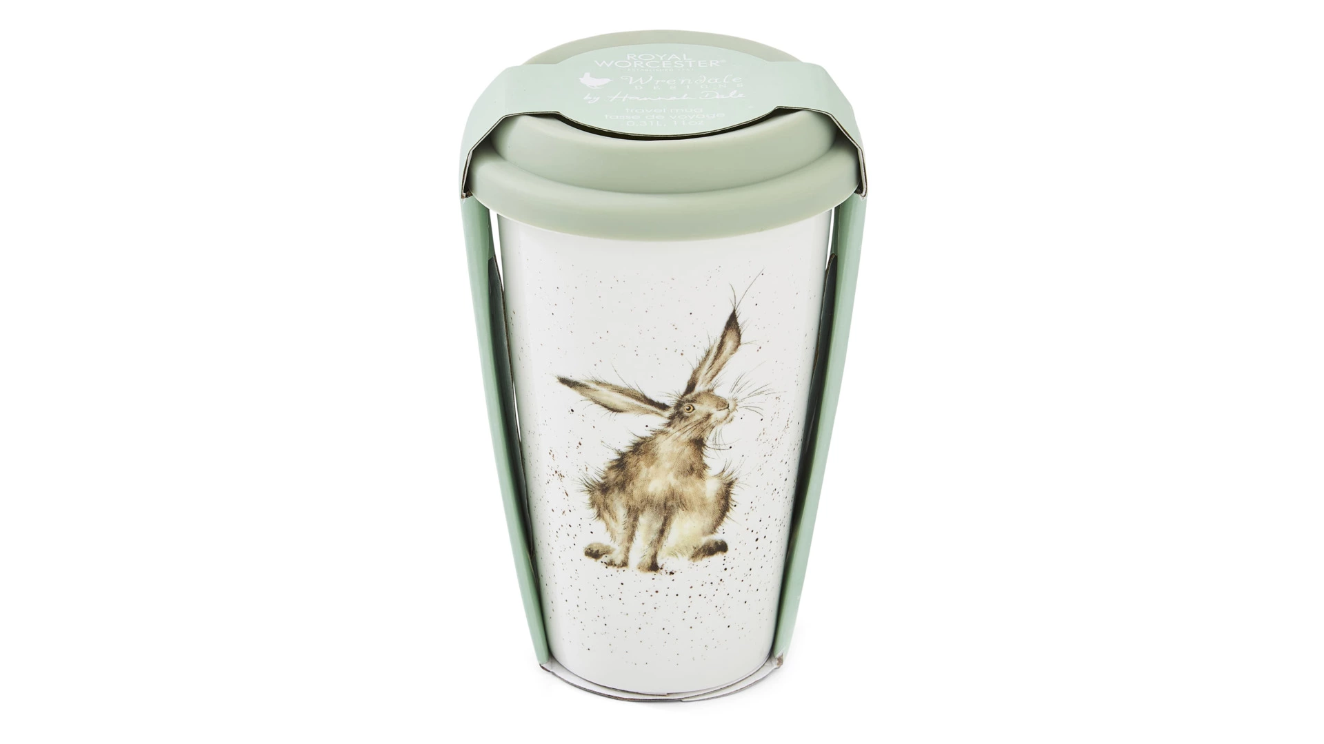 Кружка с силиконовой крышкой Royal Worcester Забавная фауна Заяц 310 мл