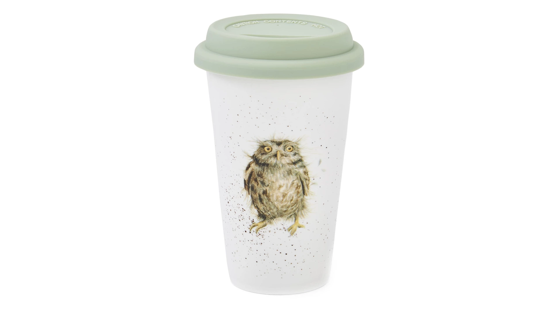 Кружка с силиконовой крышкой Royal Worcester Забавная фауна Сова 310 мл, фарфор