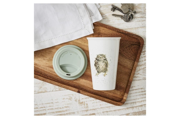 Кружка с силиконовой крышкой Royal Worcester Забавная фауна Сова 310 мл, фарфор