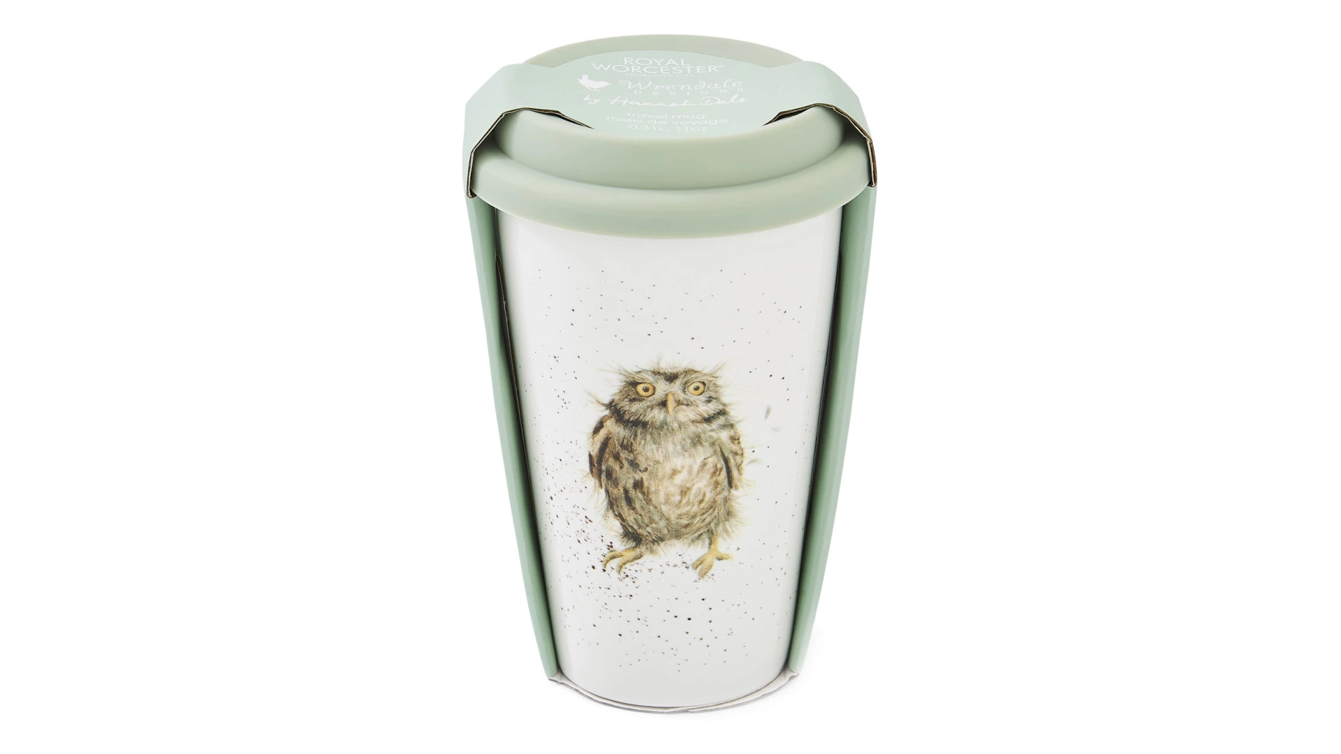 Кружка с силиконовой крышкой Royal Worcester Забавная фауна Сова 310 мл, фарфор