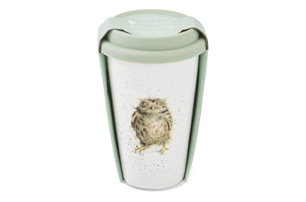 Кружка с силиконовой крышкой Royal Worcester Забавная фауна Сова 310 мл, фарфор