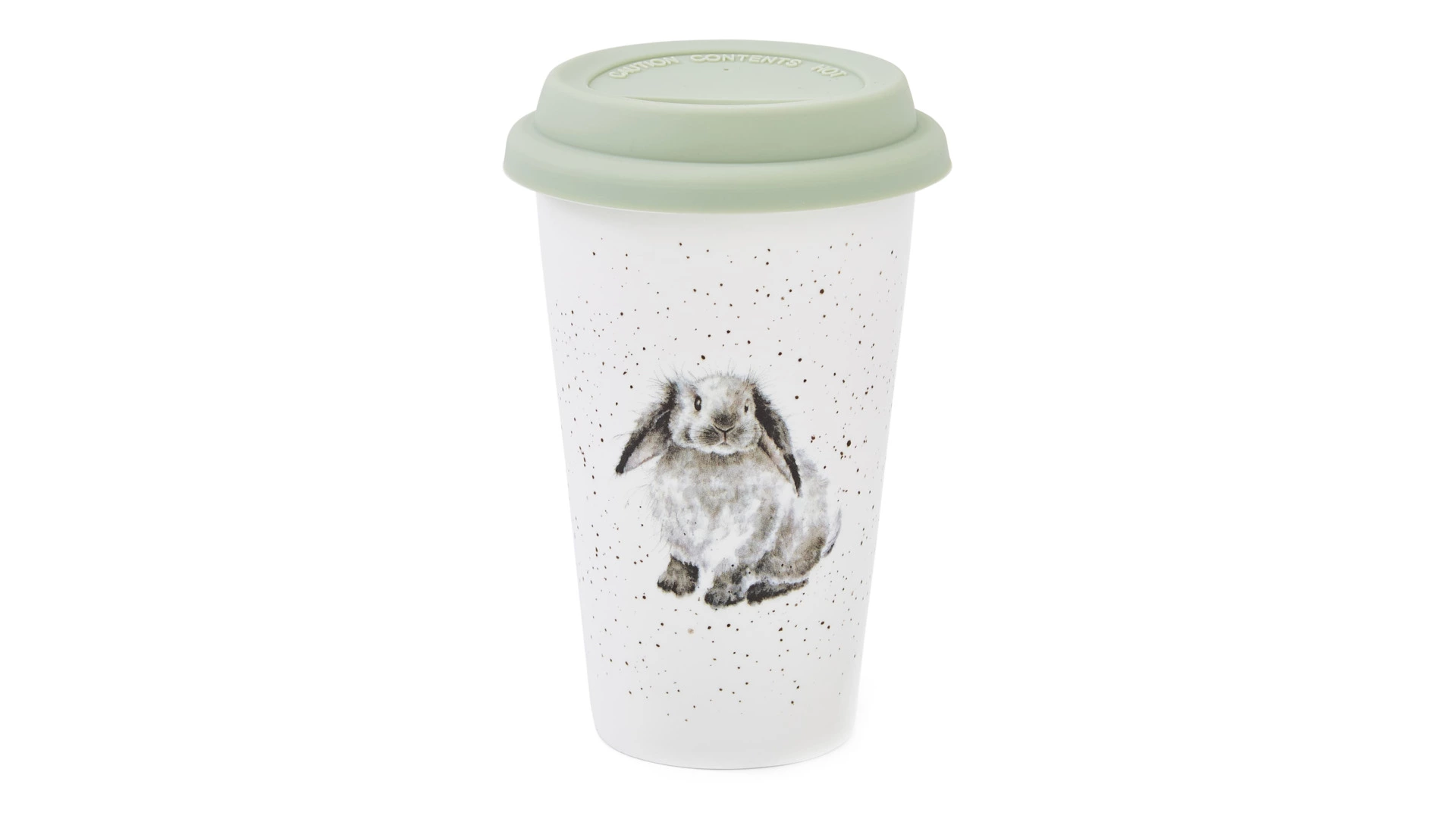 Кружка с силиконовой крышкой Royal Worcester Забавная фауна Кролик 310 мл