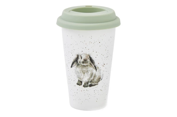 Кружка с силиконовой крышкой Royal Worcester Забавная фауна Кролик 310 мл