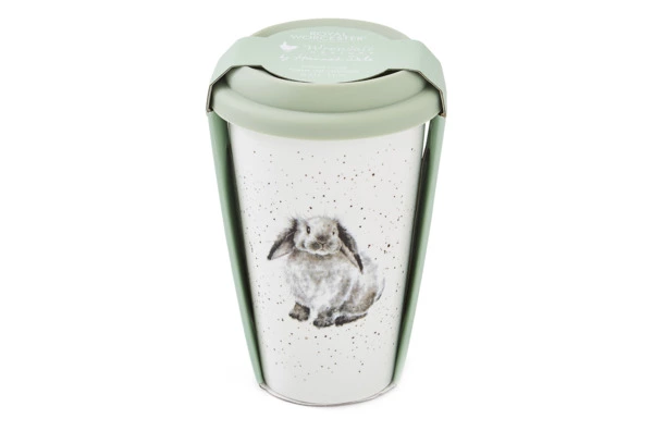 Кружка с силиконовой крышкой Royal Worcester Забавная фауна Кролик 310 мл