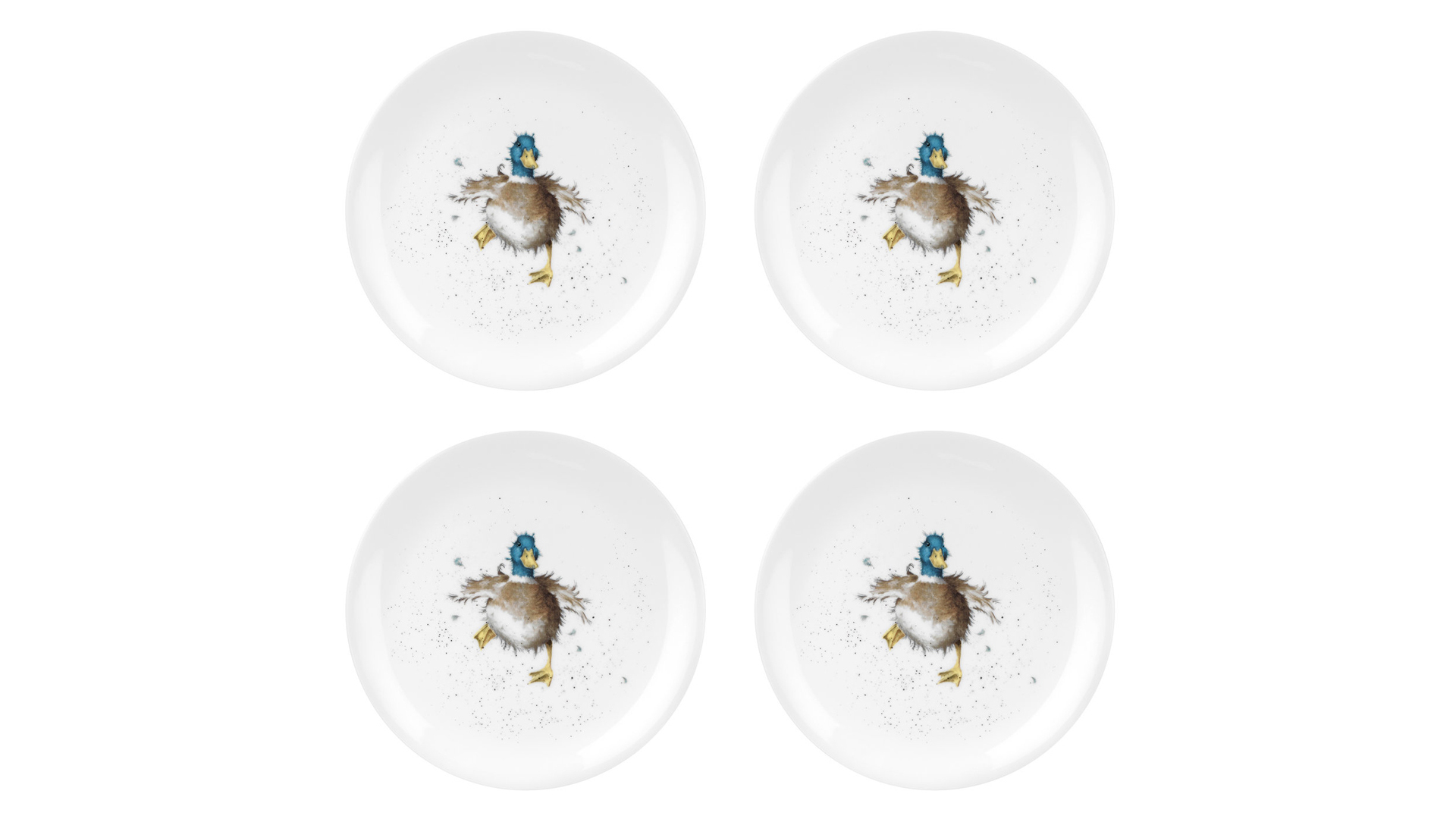 Набор тарелок закусочных Royal Worcester Забавная фауна Утка 20 см, 4 шт