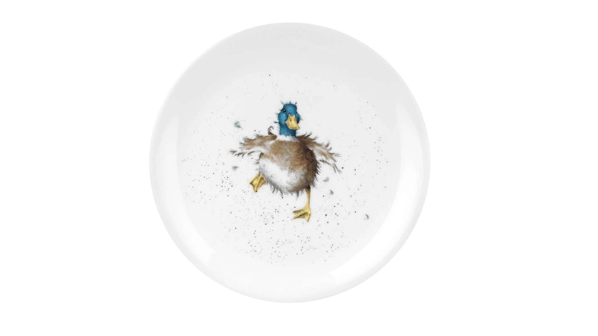 Тарелка закусочная Royal Worcester Забавная фауна Утка 20 см, фарфор костяной