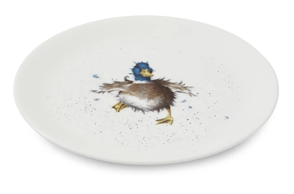 Тарелка закусочная Royal Worcester Забавная фауна Утка 20 см, фарфор костяной
