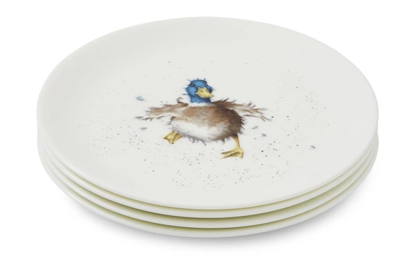 Тарелка закусочная Royal Worcester Забавная фауна Утка 20 см, фарфор костяной