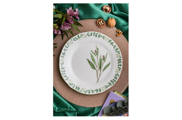 Тарелка обеденная Noritake Английские травы 27,5 см, фарфор костяной