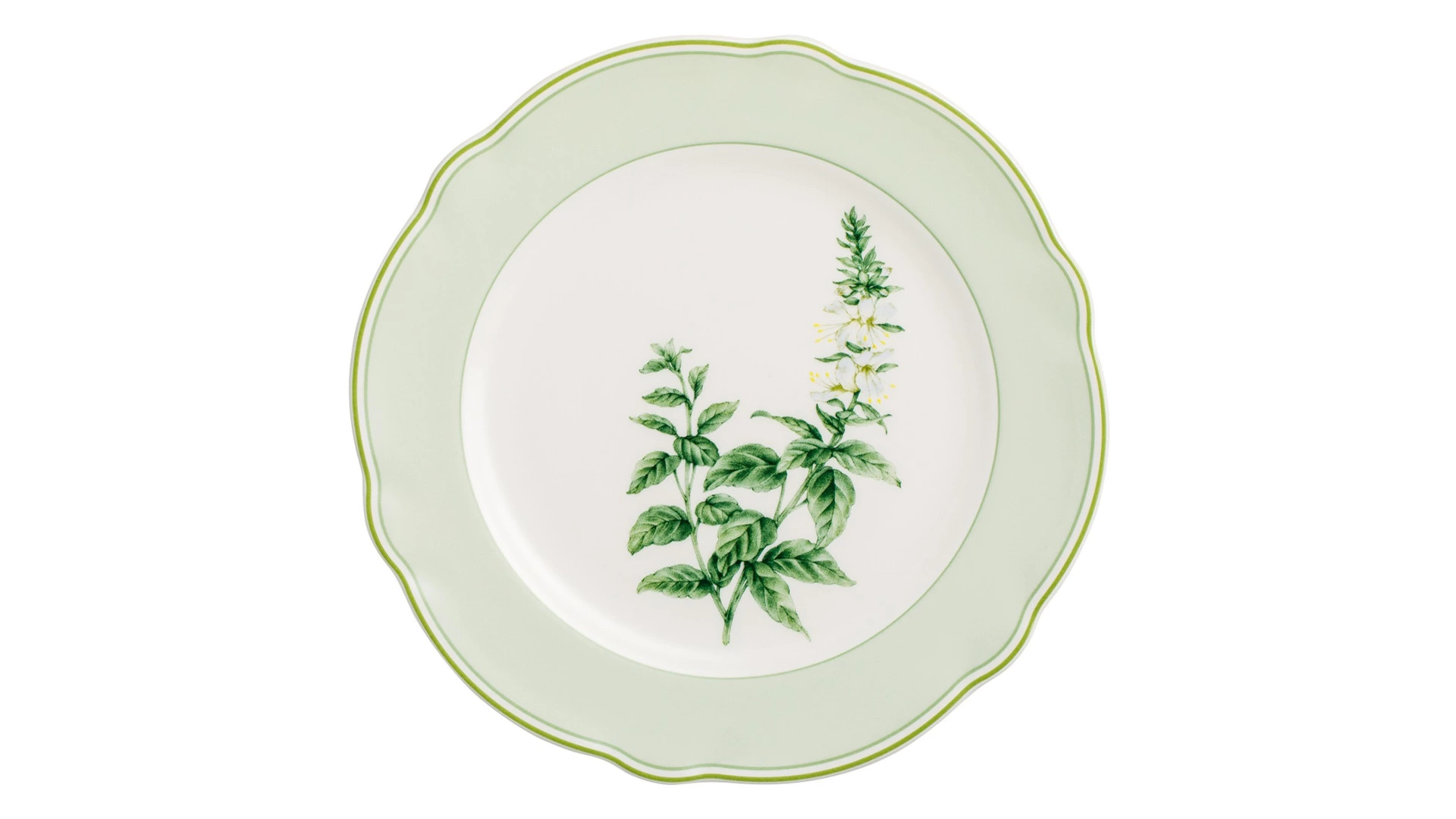 Тарелка закусочная Noritake Английские травы 21 см, фарфор костяной