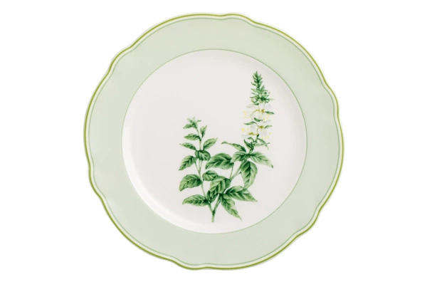 Тарелка закусочная Noritake Английские травы 21 см, фарфор костяной