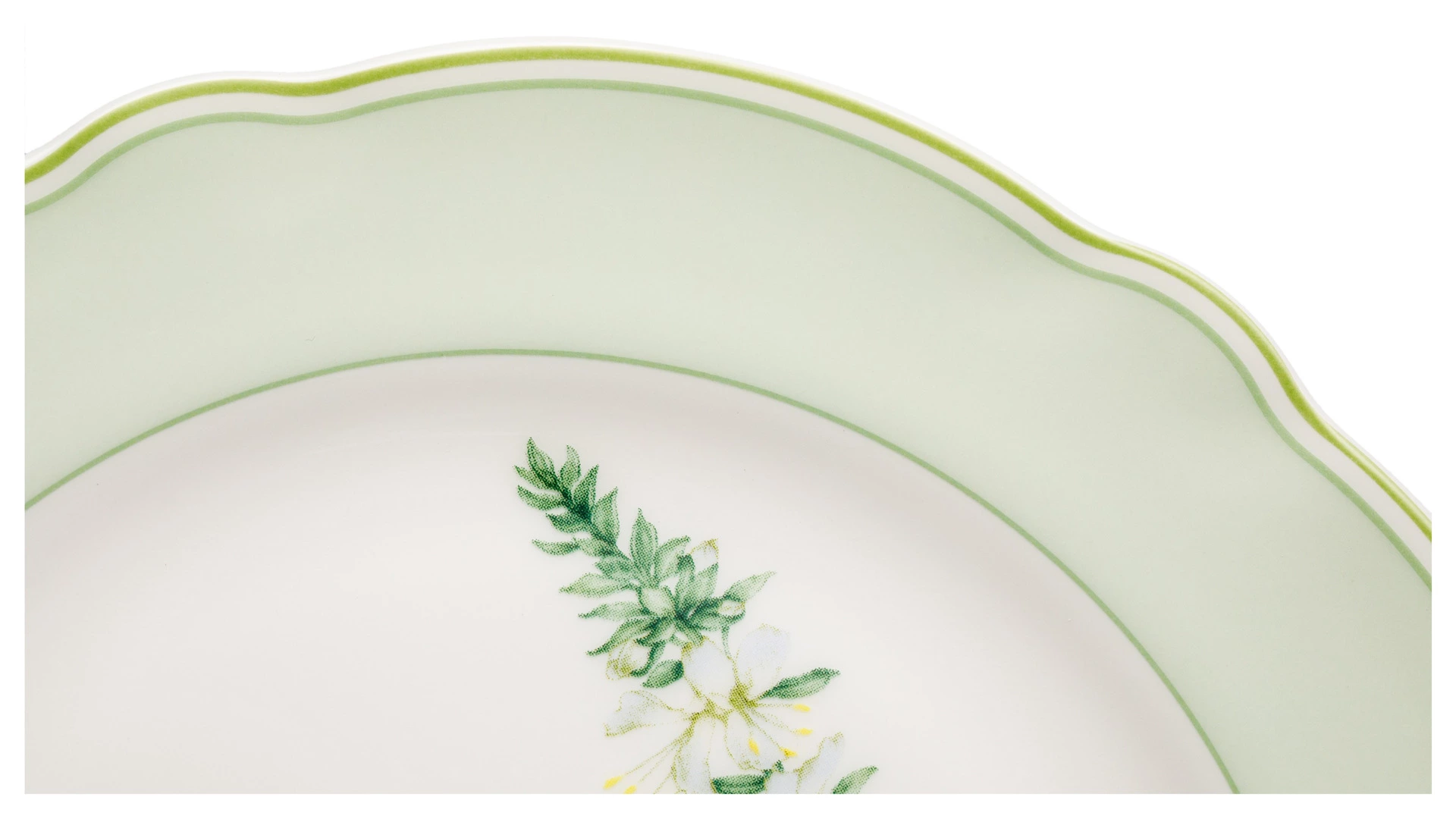 Тарелка закусочная Noritake Английские травы 21 см, фарфор костяной