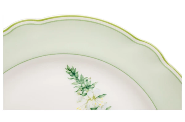 Тарелка закусочная Noritake Английские травы 21 см, фарфор костяной