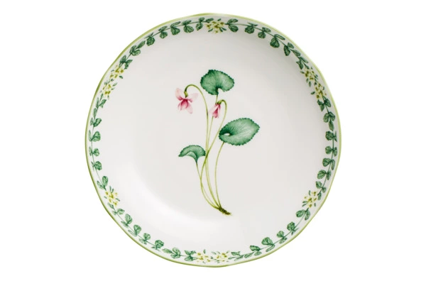 Тарелка суповая Noritake Английские травы 20 см, фарфор костяной