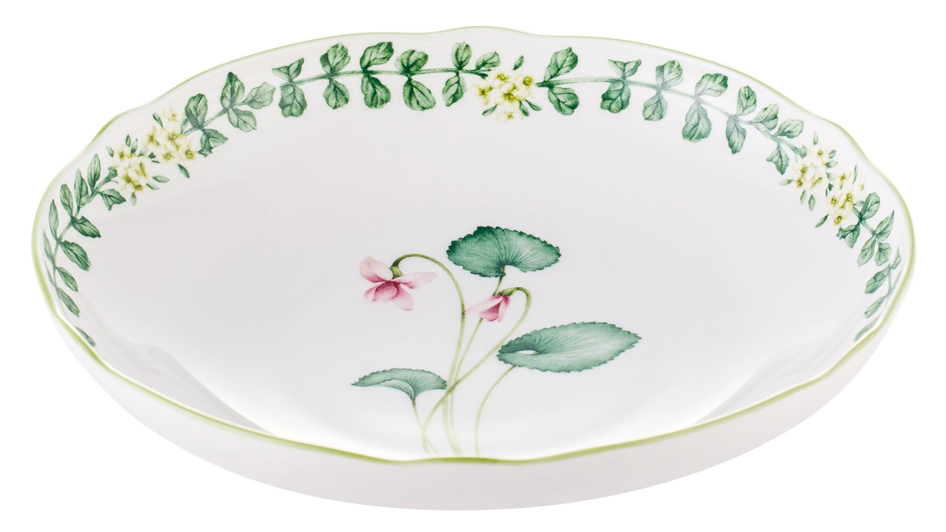 Тарелка суповая Noritake Английские травы 20 см, фарфор костяной