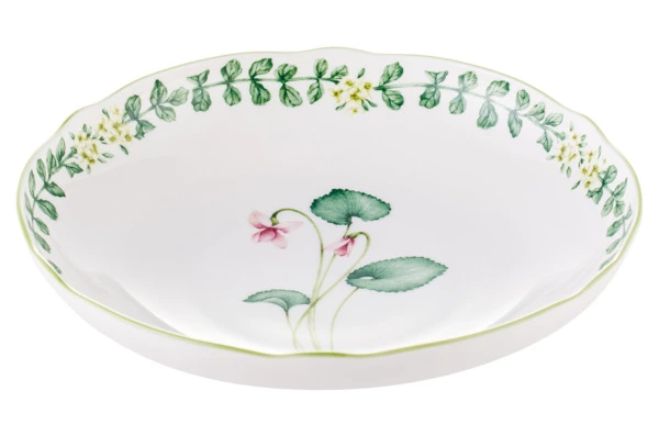 Тарелка суповая Noritake Английские травы 20 см, фарфор костяной