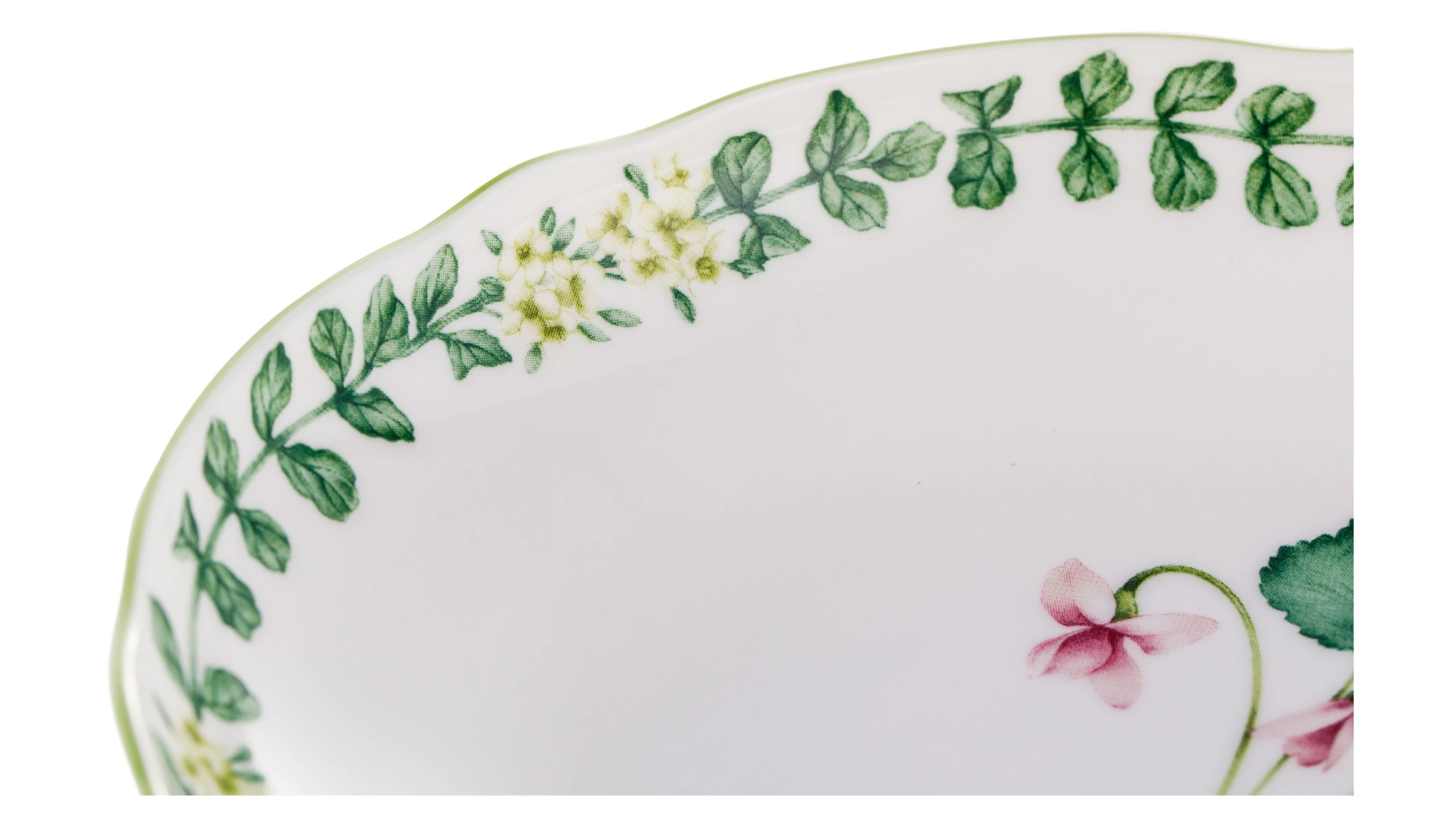 Тарелка суповая Noritake Английские травы 20 см, фарфор костяной