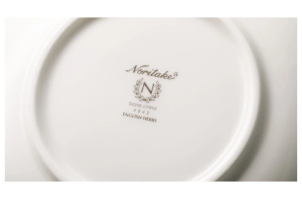 Тарелка суповая Noritake Английские травы 20 см, фарфор костяной