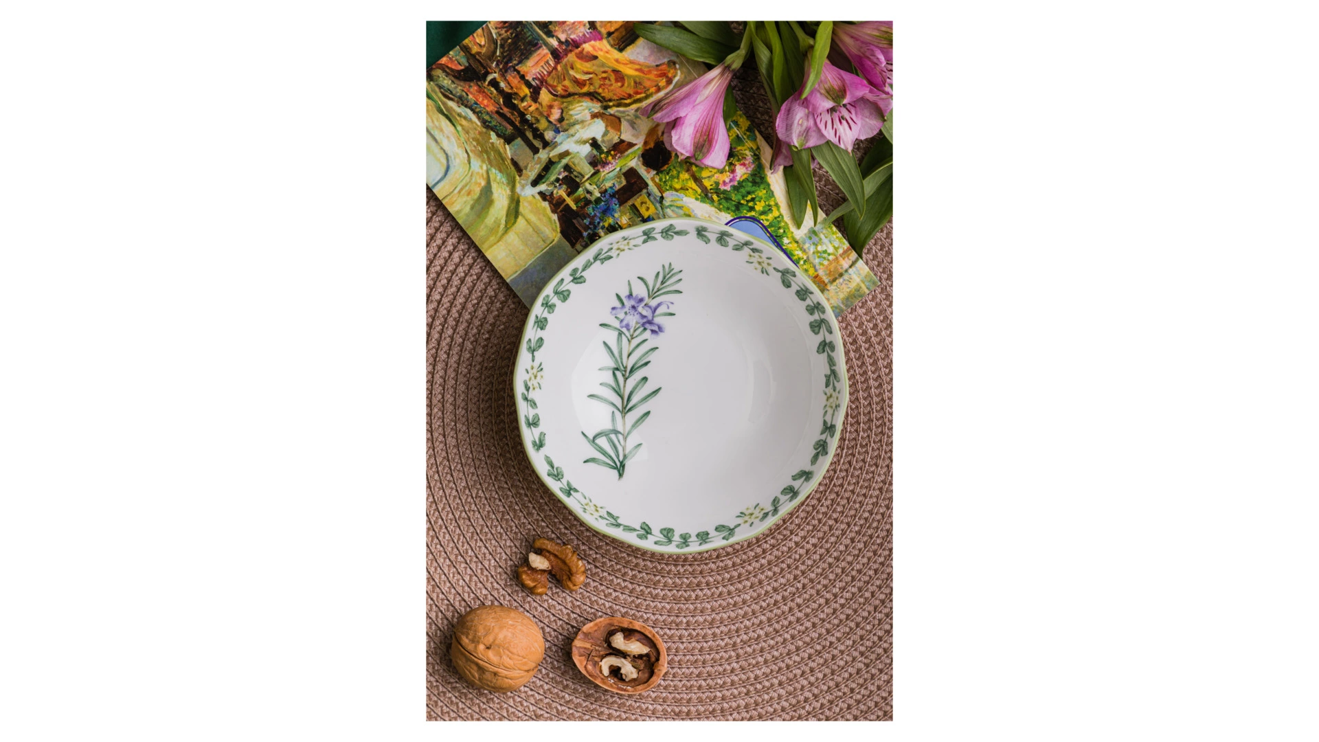 Салатник порционный Noritake Английские травы 14,5 см, фарфор костяной